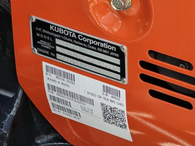 Image of Kubota KX040-4 equipment image 1