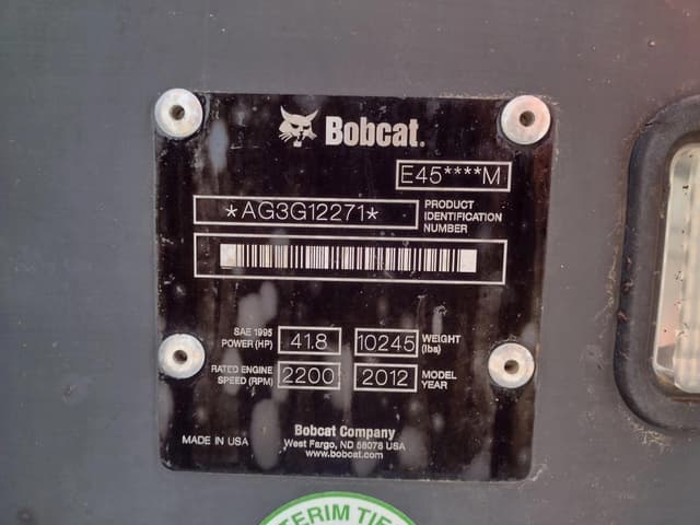 Image of Bobcat E45 equipment image 4