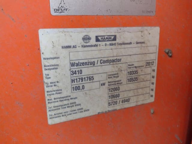 Image of Hamm 3410 equipment image 4