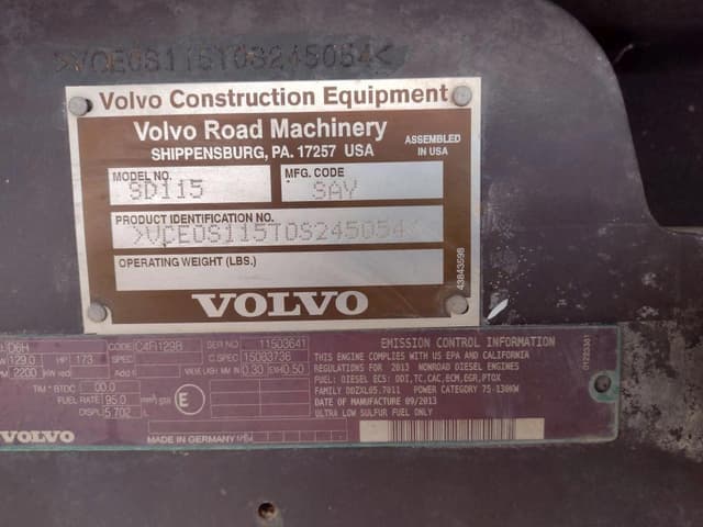 Image of Volvo SD115 equipment image 4