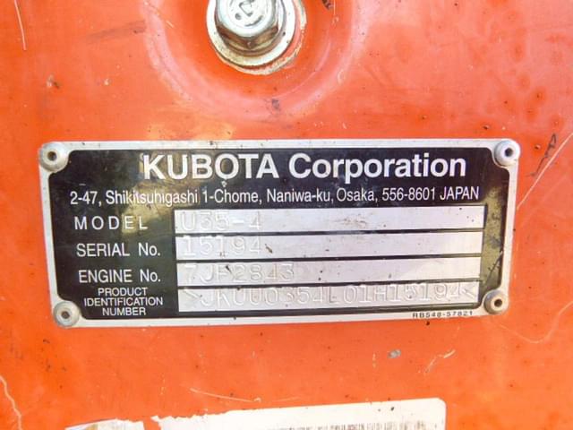 Image of Kubota U35-4 equipment image 4