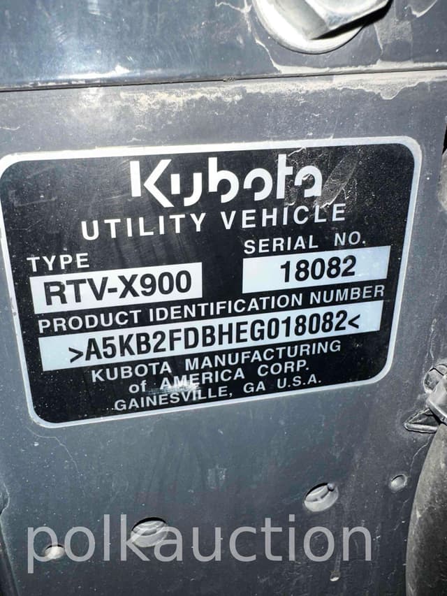 Image of Kubota RTV-X900 equipment image 1