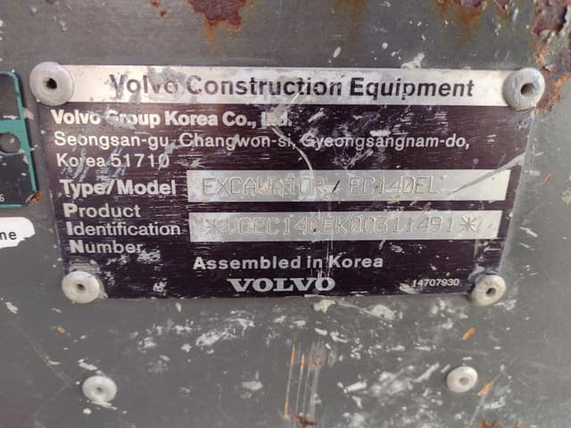 Image of Volvo EC140EL equipment image 4