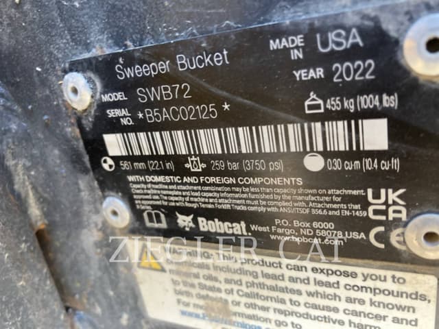 Image of Bobcat SWB72 equipment image 4