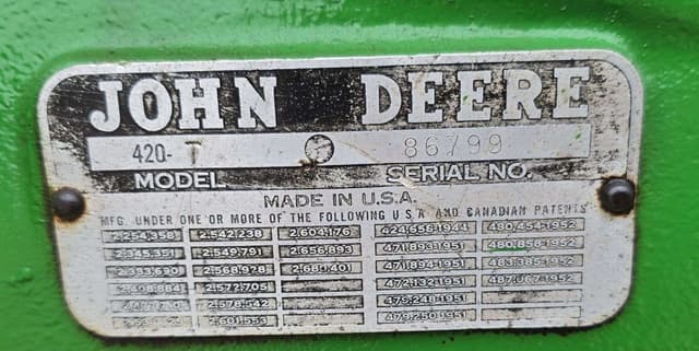 Image of John Deere 420 equipment image 2