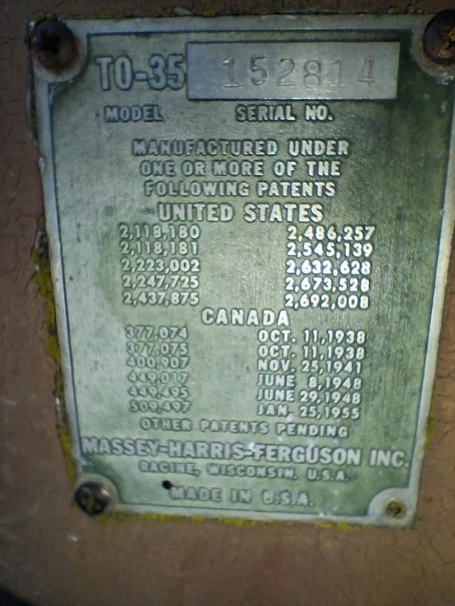 Image of Massey Ferguson TO-35 equipment image 2