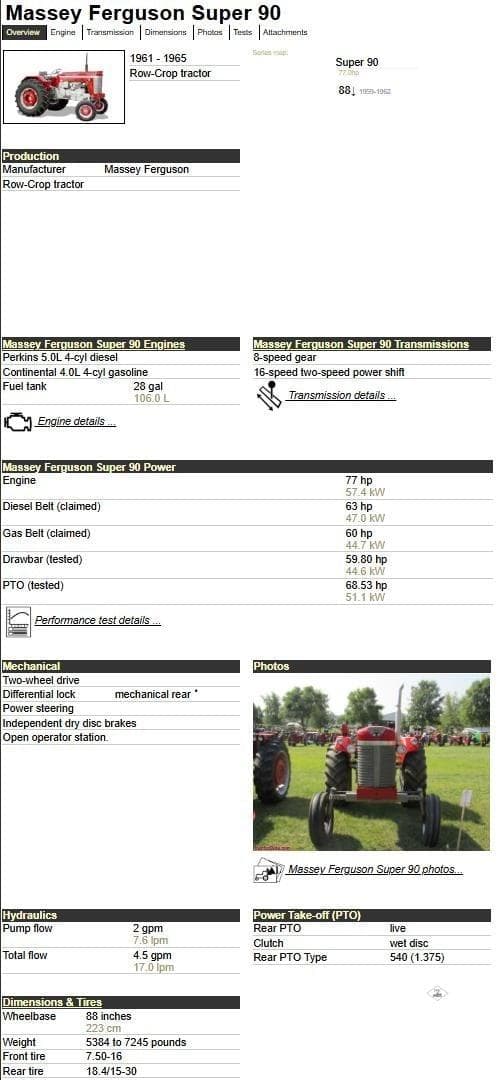 Image of Massey Ferguson Super 90 equipment image 4