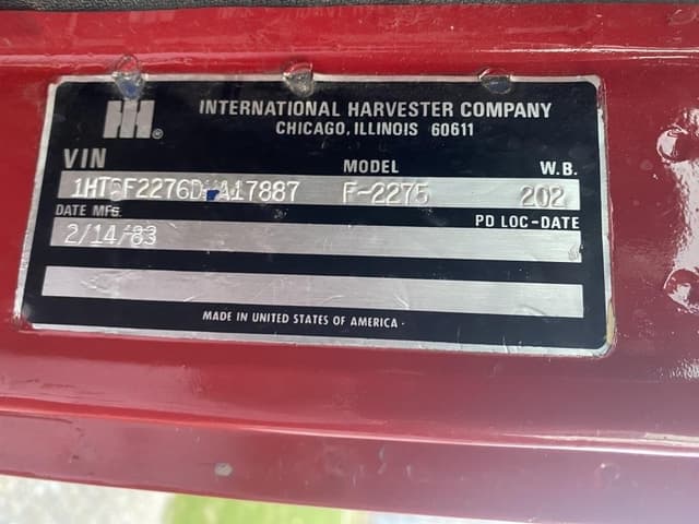 Image of International F2275 equipment image 2