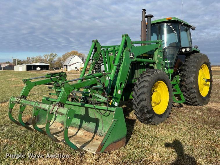 SOLD - 1990 John Deere 4455 MFWD tractor Tractors with 8,716 Hrs