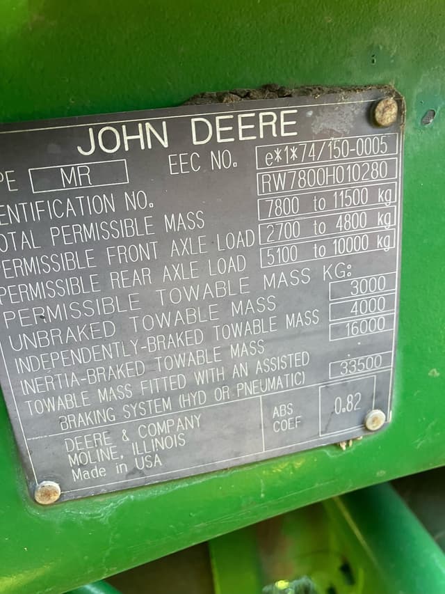 Image of John Deere 7800 equipment image 1