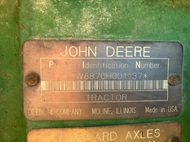 Image of John Deere 8870 equipment image 1