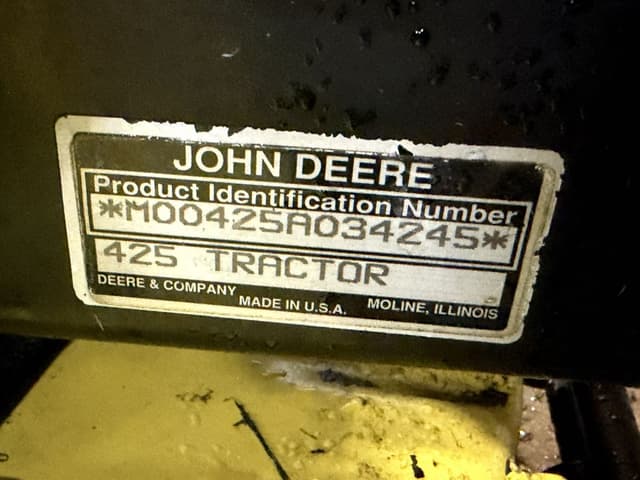 Image of John Deere 425 equipment image 4