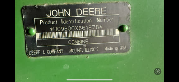 Image of John Deere 9600 equipment image 2