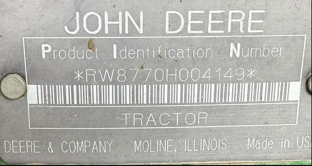 Image of John Deere 8770 equipment image 1