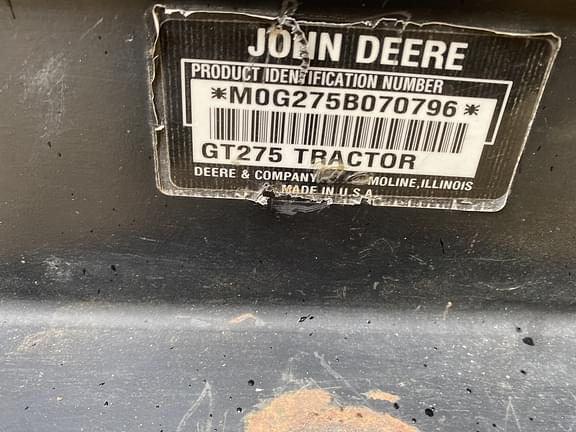 Image of John Deere GT275 Primary image