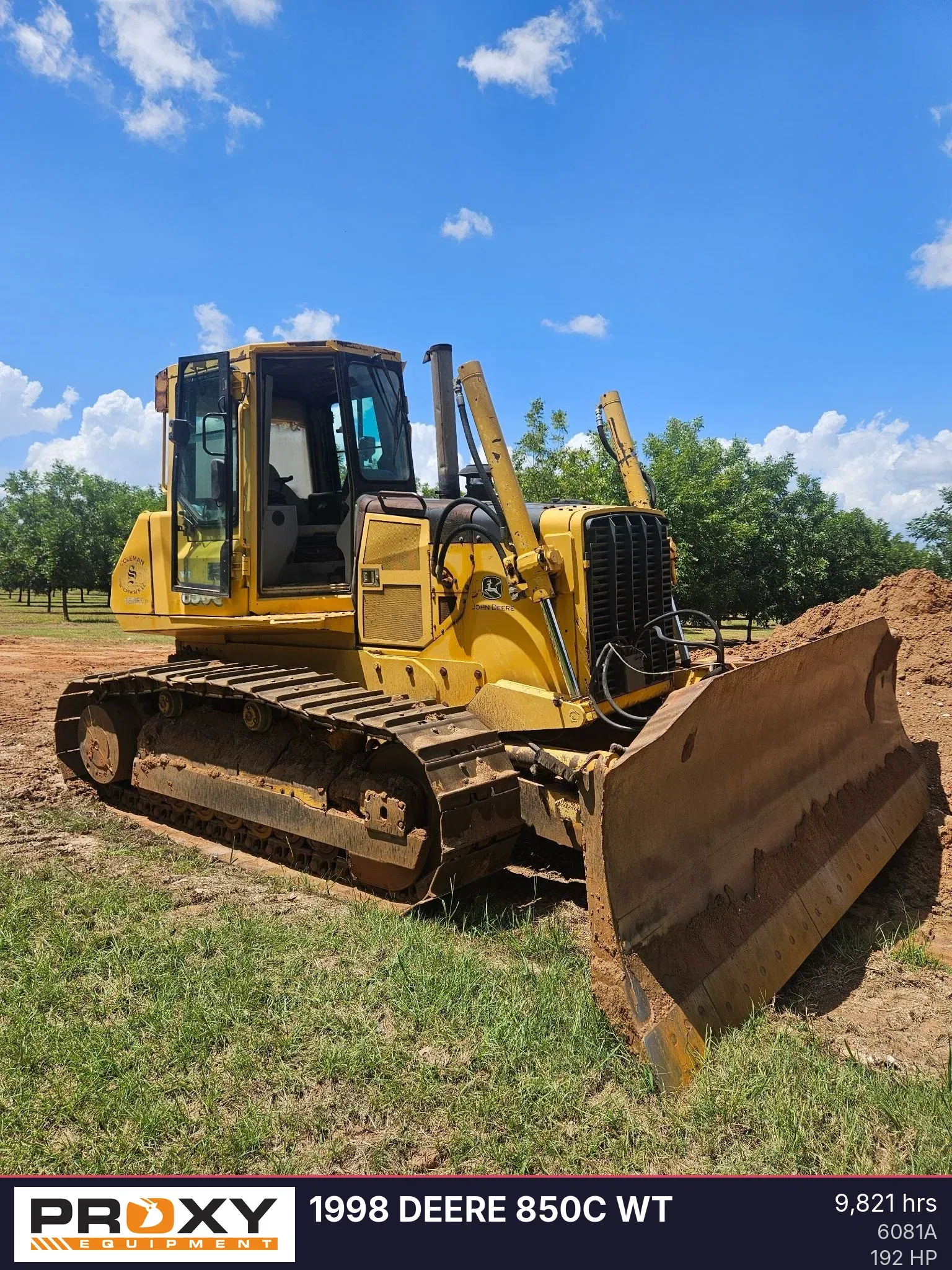 1998 John Deere 850C WT Equipment Image0