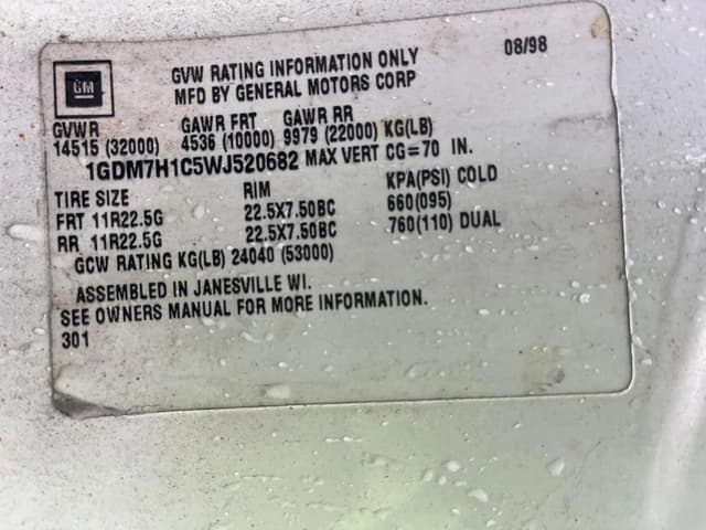 Image of GMC C7500 equipment image 2