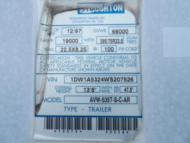 Image of Stoughton AVW-535T-S-C-AR equipment image 3