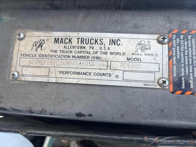 Image of Mack RD6885 equipment image 2