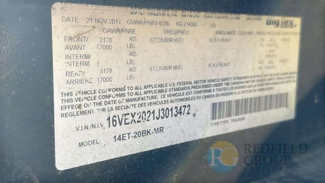 Image of Big Tex 14ET-20BK-MR equipment image 3