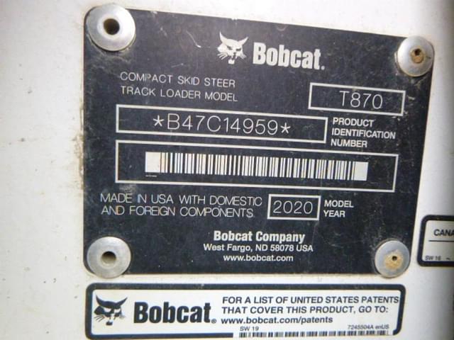 Image of Bobcat T870 equipment image 4