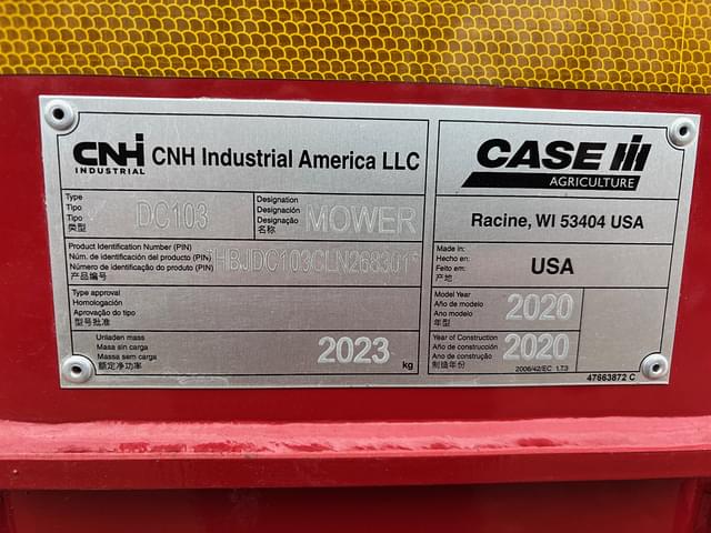Image of Case IH DC103 equipment image 1