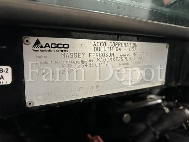 Image of Massey Ferguson 7718S equipment image 1