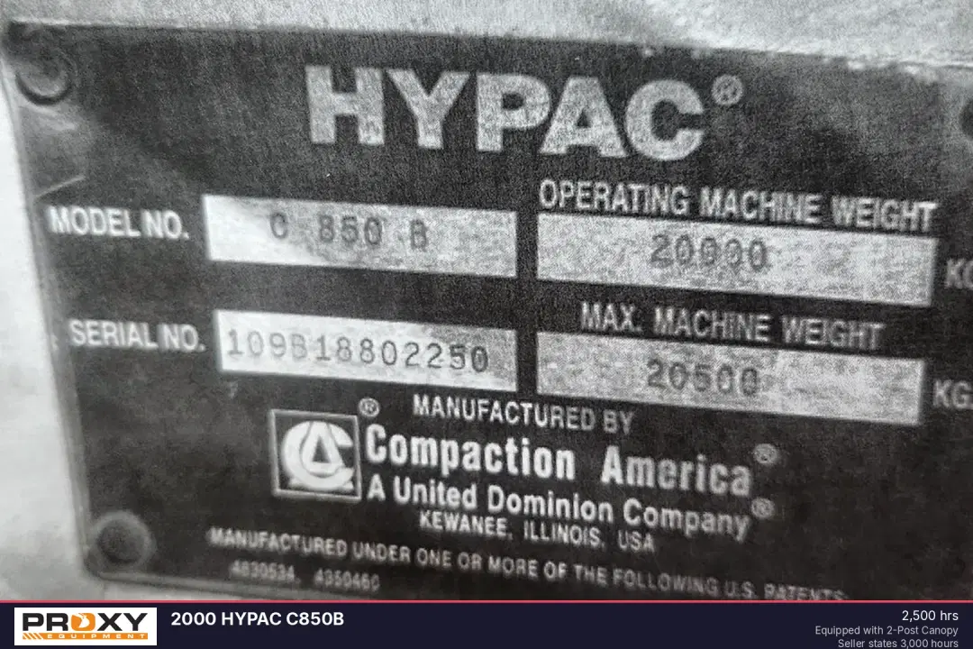 Image of Hypac C850B Image 1