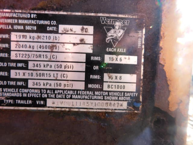 Image of Vermeer BC1000XL equipment image 4