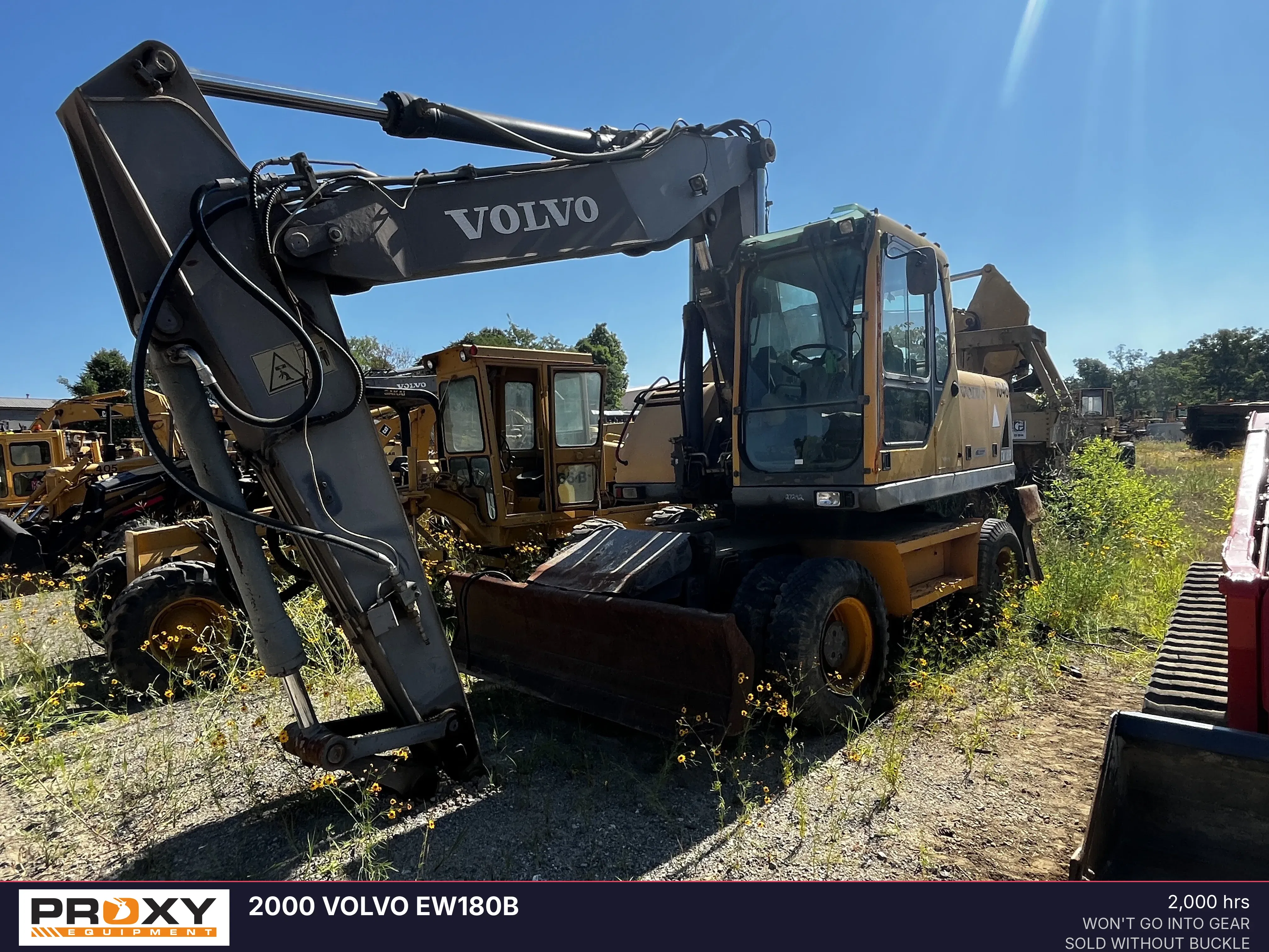 2000 Volvo EW180B Equipment Image0