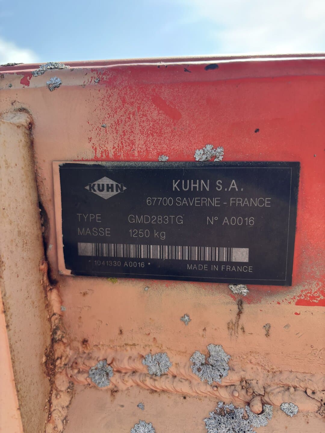 Image of Kuhn GMD 283 TG Image 1