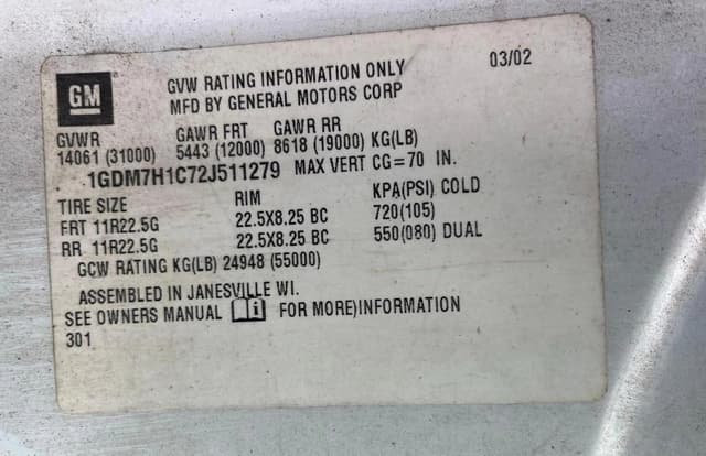 Image of GMC Topkick C7500 equipment image 2