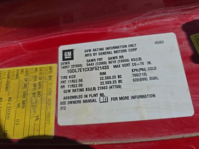 Image of GMC C7500 equipment image 2