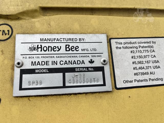 Image of Honey Bee SP39 equipment image 2