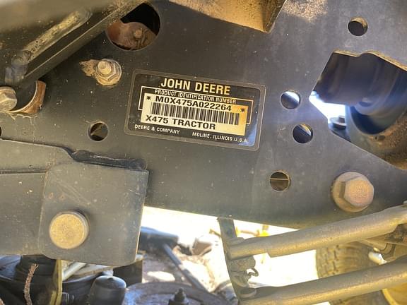 Image of John Deere X475 equipment image 1