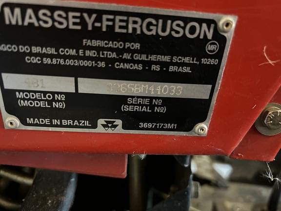 Image of Massey Ferguson 481 equipment image 4