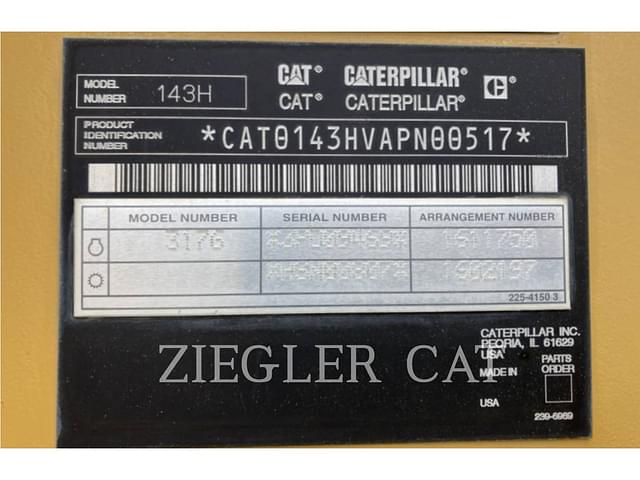 Image of Caterpillar 143H equipment image 3