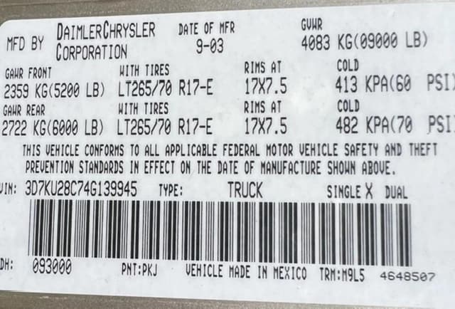 Image of Dodge Ram 2500 equipment image 2