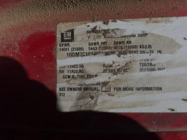 Image of GMC Topkick C7500 equipment image 1