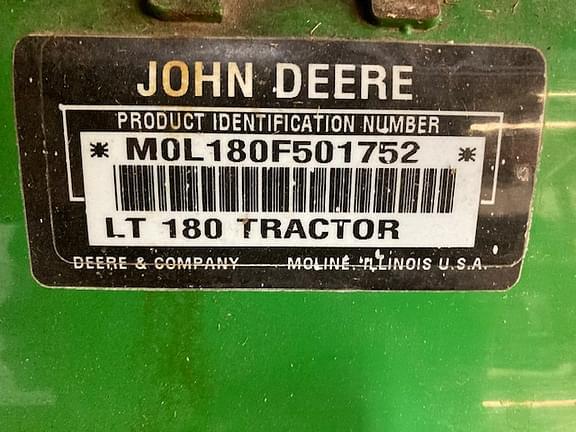 Image of John Deere LT180 equipment image 1