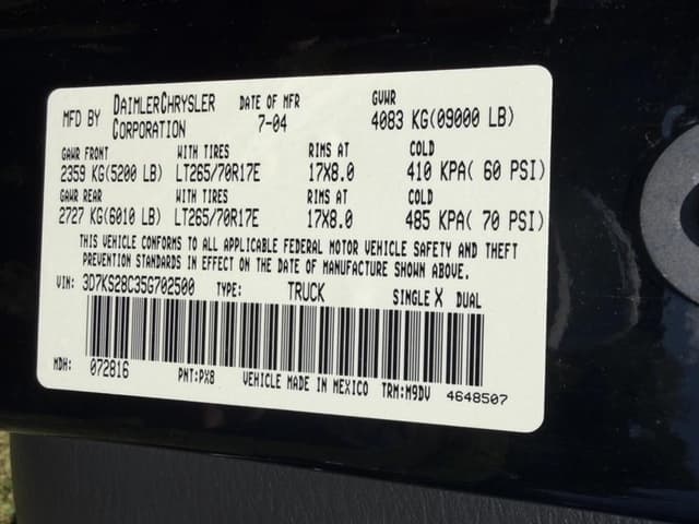 Image of Dodge Ram 2500 equipment image 3
