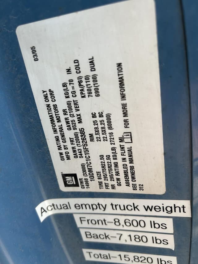 Image of GMC Topkick C7500 equipment image 1