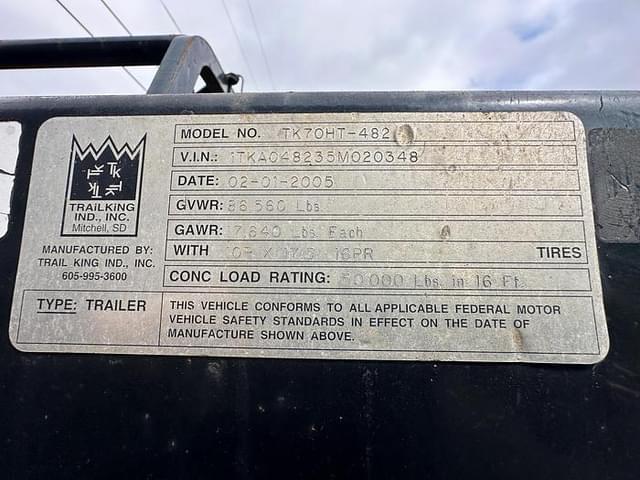Image of Trail King TK70HT-482 equipment image 2