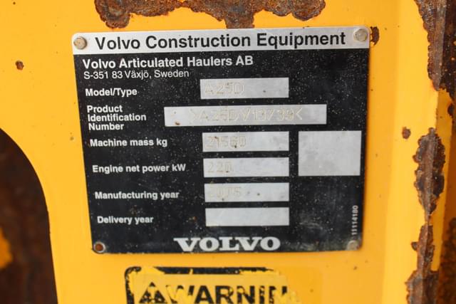 Image of Volvo A25D equipment image 2