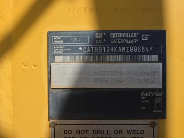 Image of Caterpillar 12H equipment image 1