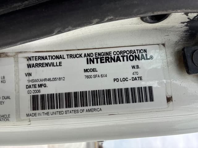 Image of International WorkStar 7600 equipment image 1