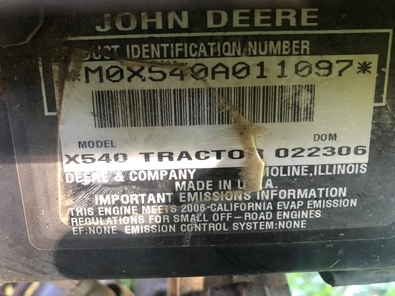 Image of John Deere X540 equipment image 4