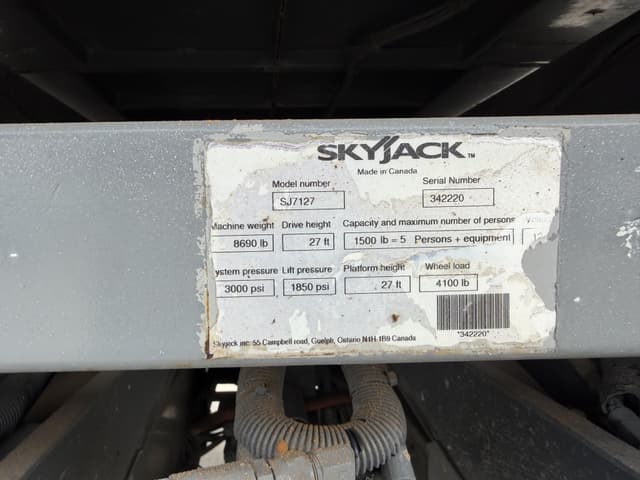 Image of Sky Jack SJ7127RT equipment image 1