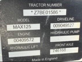 Image of Case IH Maxxum 125 equipment image 1