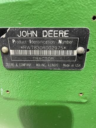 Image of John Deere 7830 equipment image 4